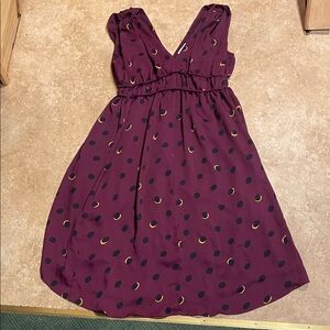Current Air Purple Kids Dress with Black and Gold Dots